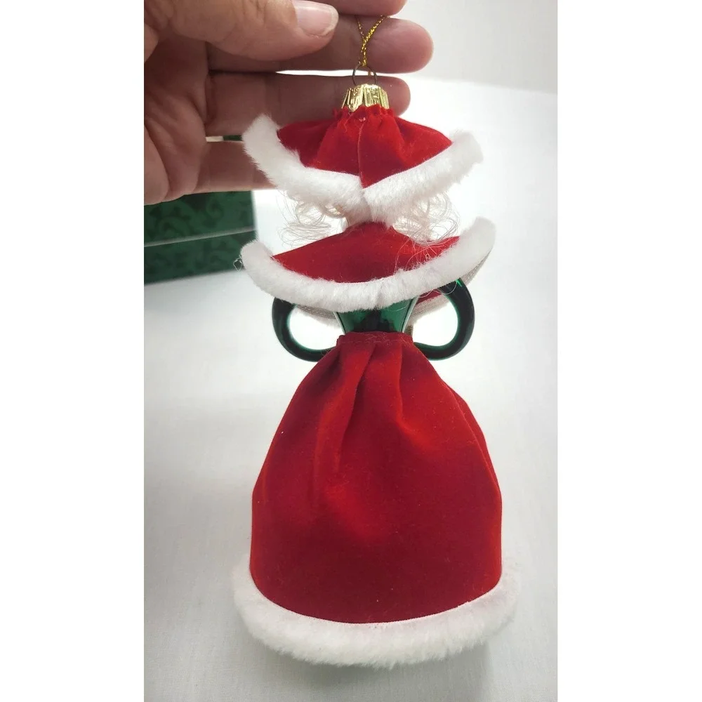 Mistletoe Magic Collection CAROLER European Style Glass Ornament: Hand Blown